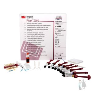   Filtek Z250 kezdőkészlet 8x4g A1,A2,A3,A3.5,B3,C2,D3,UD+Adper Single Bond 6ml+Scotchbond Universal Etchant 3ml+eldobható eszközök