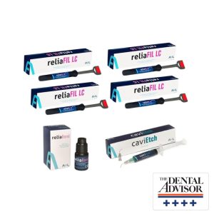   reliaFIL LC fényrekötő nanohibrid kompozit készlet 4x4g+5ml reliaBond+5ml caviEtch