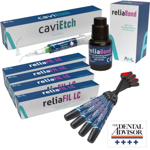 reliaFIL LC fényrekötő nanohibrid kompozit készlet 4x4g+5ml reliaBond+5ml caviEtch