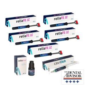   reliaFIL LC fényrekötő nanohibrid kompozit készlet 5x4g A1, A2, A3, A3.5, B2+5ml reliaBond+5ml caviEtch