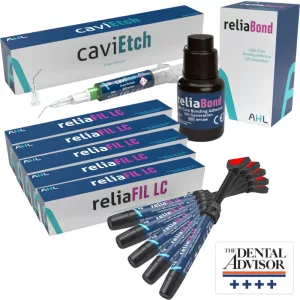   reliaFIL LC fényrekötő nanohibrid kompozit készlet 5x4g A1, A2, A3, A3.5, B2+5ml reliaBond+5ml caviEtch