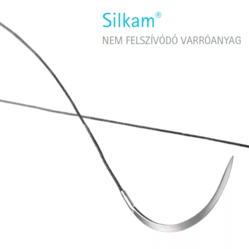 Silkam fekete 6/0 (0.7) 45cm DS16 36db
