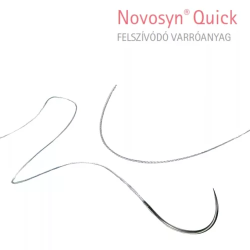 Novosyn Quick színtelen 3/0 (2) 70cm DS19 36db