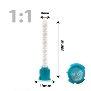 Keverőcsőr zöld, nem csúcsos, 1:1, 88mm 50db Dochem