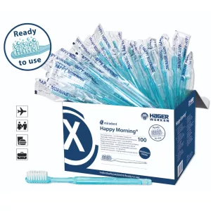 Egyszerhasználatos fogkefe Happy Morning 100db Hager&Werken