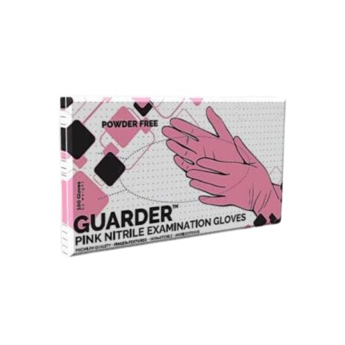 Guarder Pink nitrile púdermentes gumikesztyű, rózsaszín 100db 