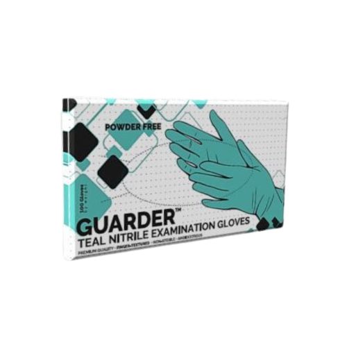 Guarder Teal nitrile púdermentes gumikesztyű, kékeszöld 100db 