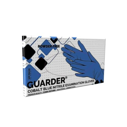 Guarder Cobalt Blue nitrile púdermentes gumikesztyű, kobaltkék 100db 