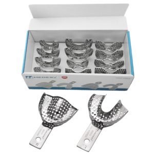   Lenyomatkanál fém, perforált, perem nélküli, készlet 12db 6003/KIT Medesy