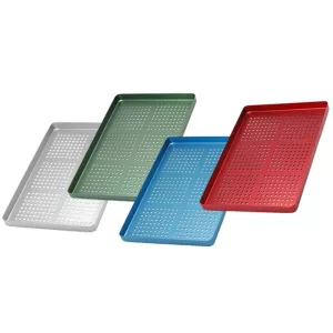 Műszertálca, aluminium, perforált 285x185x15mm Medesy