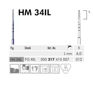   Szájsebészeti csontfúró HM34IL 317 012 FG XXL Meisinger 5db