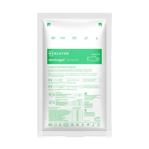 Dermagel Neopren púdermentes steril gumikesztyű, zöld 1pár 