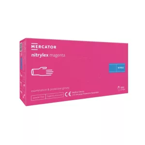   Nitrylex magenta nitrile púdermentes gumikesztyű, magenta 100db 