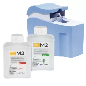   Green&Clean M2 elszívó, köpőcsésze tisztító és fertőtlenítő kezdőkészlet 500ml piros koncentrátum+500ml zöld koncentrátum+adagolókészülék