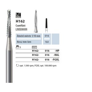 Csontfúró Lindemann H162 016 HP NTI 3db