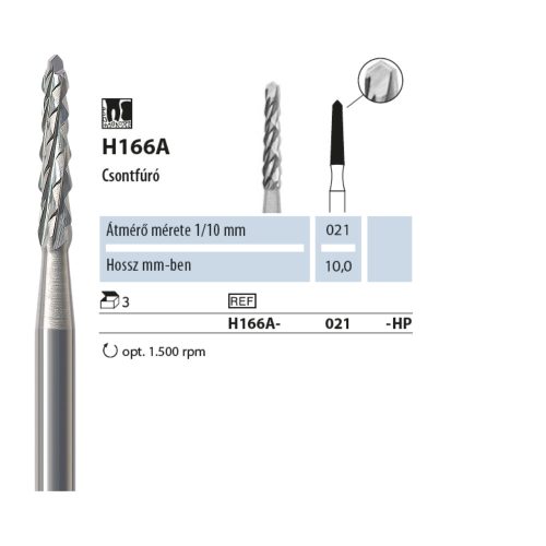 Csontfúró H166A 021 HP NTI 3db