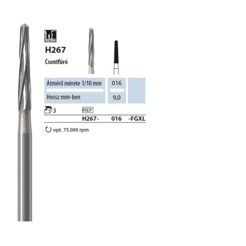 Csontfúró H267 016 FGXL NTI 3db