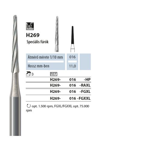 Csontfúró H269 016 RAXL NTI 3db