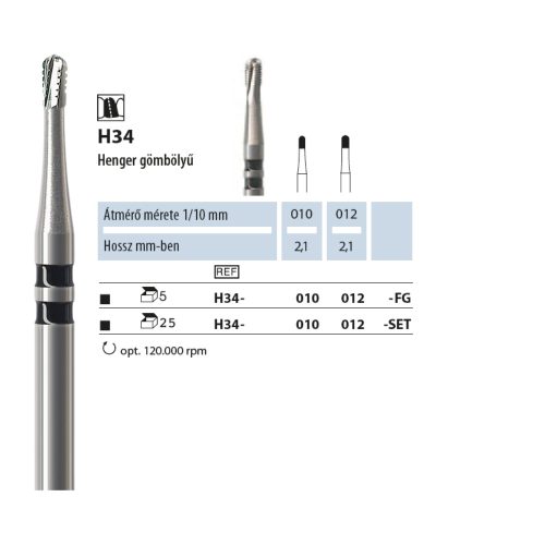 Koronafelvágó H34 010 FG NTI 5db