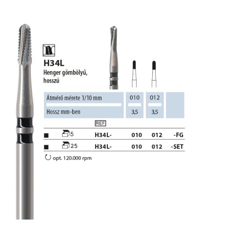 Koronafelvágó H34L 012 FG NTI 5db