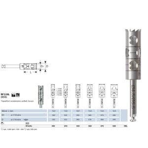 Körtrepán fúró RF229L 045 RAL NTI 1db