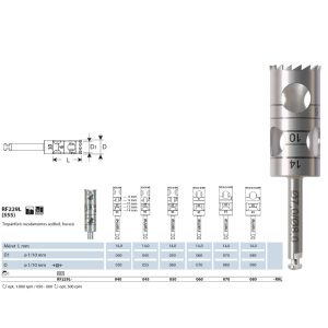 Körtrepán fúró RF229L 070 RAL NTI 1db