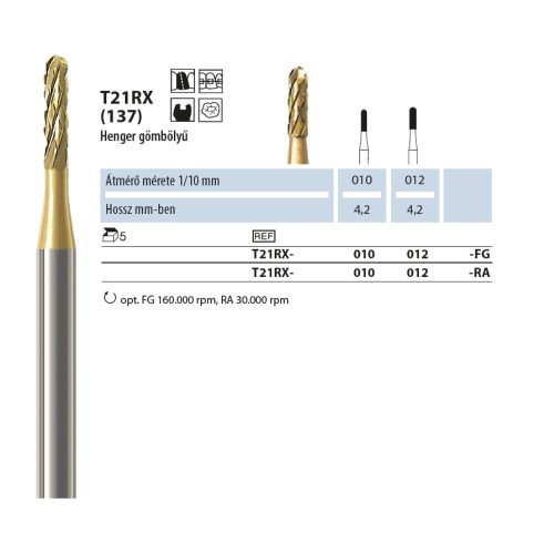 Tömés- és ragasztóanyag eltávolító T21RX 010 FG NTI 5db