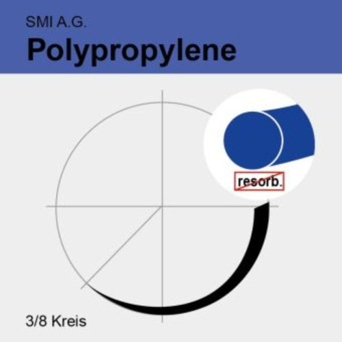 Monofil Polypropylene kék 4/0 (1.5) 45cm DS16 12db