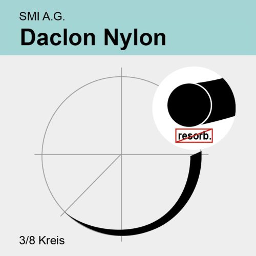 Monofil Daclon fekete 5/0 (1) 45cm DS16 12db