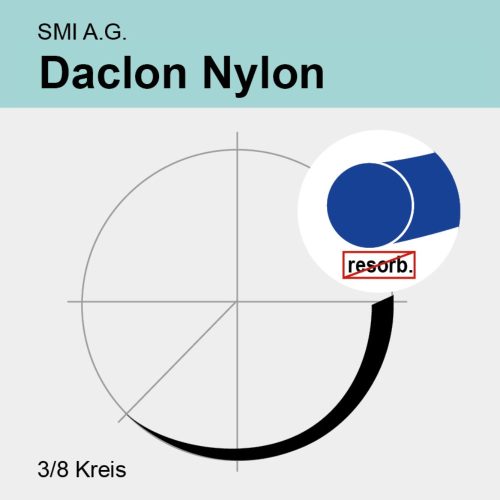 Monofil Daclon kék 4/0 (1.5) 45cm DS16 12db