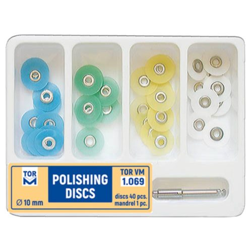 Polírozókorong készlet 10mm 4x10db polírozókorong+1db mandrel TOR