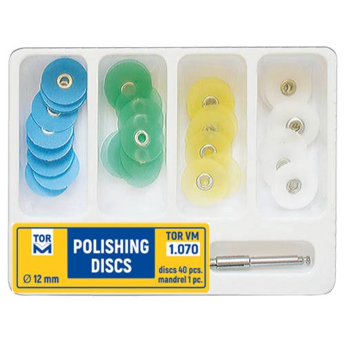 Polírozókorong készlet 12mm 4x10db polírozókorong+1db mandrel TOR