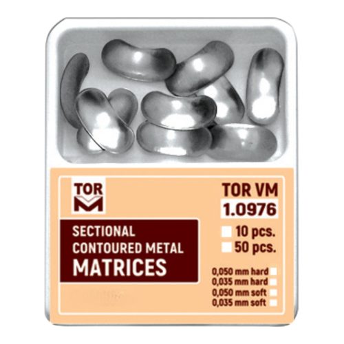 Szekcionált domborított fémmatrica 0.035mm közepes 50db TOR