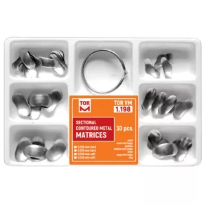   Szekcionált domborított fémmatrica 0.050mm kicsi univerzális készlet 30db+1db gyűrű TOR