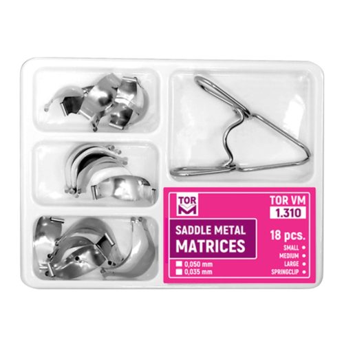 Szorítóhüvelyes domborított fémmatrica készlet No.1 0.035mm 18db fémmatrica+1db csipesz TOR