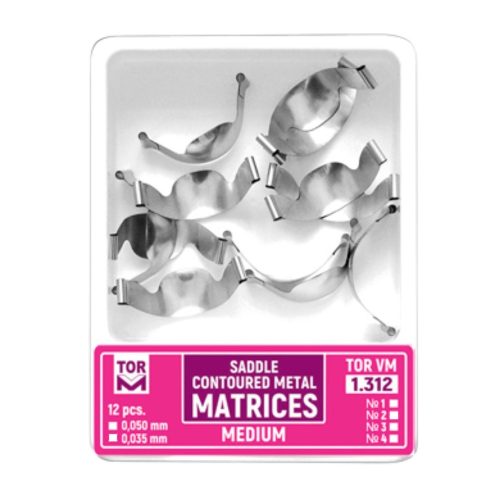 Szorítóhüvelyes domborított fémmatrica No.2 0.050mm közepes 12db TOR