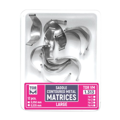 Szorítóhüvelyes domborított fémmatrica No.1 0.050mm nagy 12db TOR