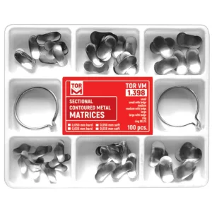   Szekcionált domborított fémmatrica 0.035mm nagy univerzális készlet 100db+2db gyűrű TOR