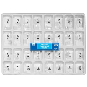 Átlátszó koronakészlet frontfogakra 64db TOR