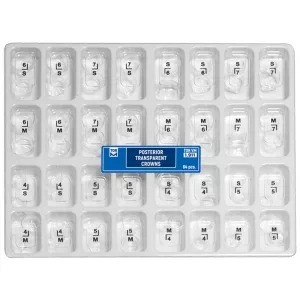   Átlátszó koronakészlet moláris és premoláris fogakra 64db TOR