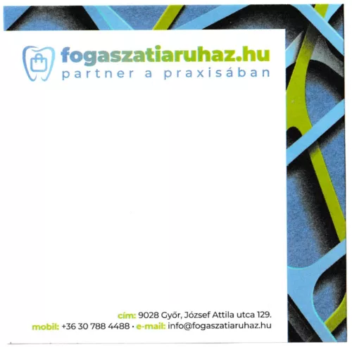 Jegyzettömb, kicsi 10cmx10cm 100lap fogaszatiaruhaz.hu