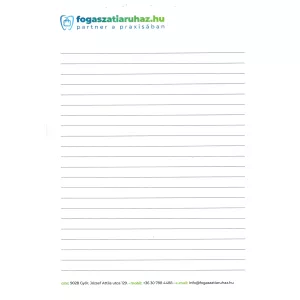   Jegyzettömb, nagy, vonalas 21cmx29.5cm 25lap fogaszatiaruhaz.hu