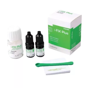   i-FIX Plus műgyantával módosított üvegionomer ragasztócement 20g por+2x6.5g folyadék+adagolókanál+keverőblokk