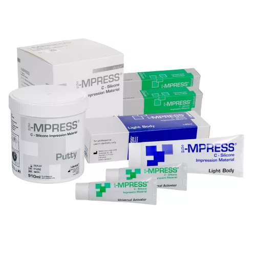 i-MPRESS lenyomatanyag készlet 910ml Putty+140ml Light Body+2x30ml Universal Aktivator Gel+keverőblokk+adagoló